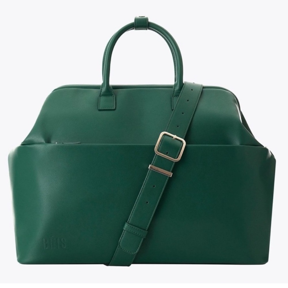 NWT Wicked Leather Beis Weekender Bag